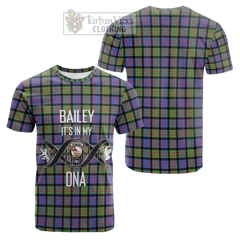 Tartan Vibes Clothing MacDonald Ancient Tartan Cotton T-shirt with Family Crest DNA In Me Style