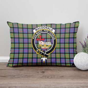 MacDonald Ancient Tartan Pillow Cover with Family Crest