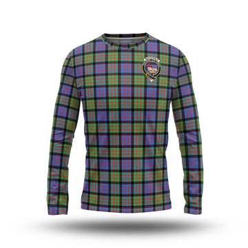 MacDonald Ancient Tartan Long Sleeve T-Shirt with Family Crest