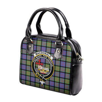 MacDonald Ancient Tartan Shoulder Handbags with Family Crest