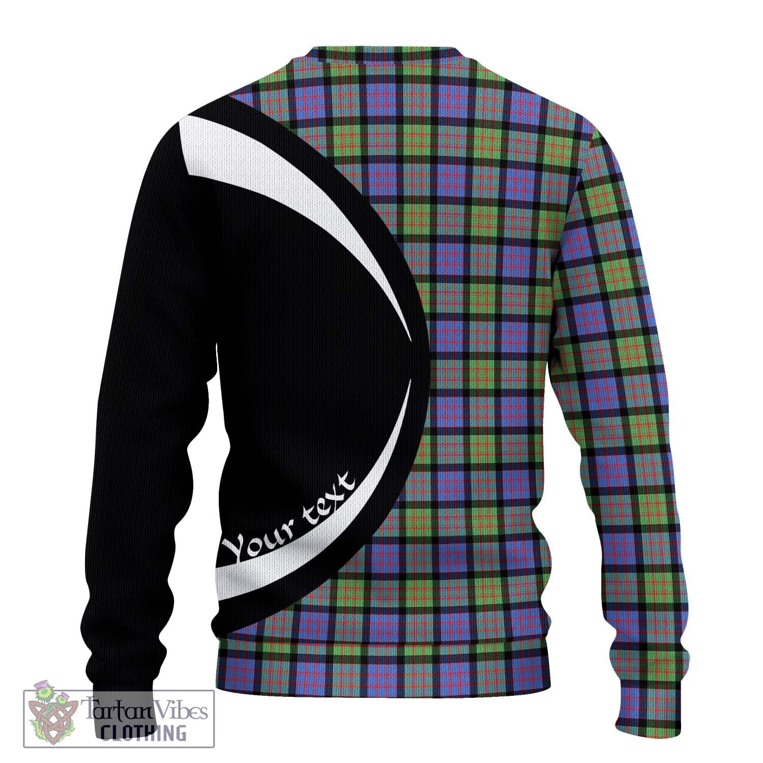 MacDonald Ancient Tartan Knitted Sweater with Family Crest Circle Style - Tartan Vibes Clothing