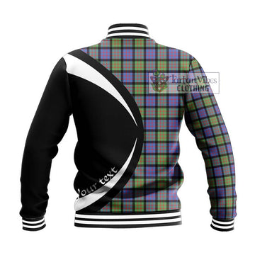 MacDonald Ancient Tartan Baseball Jacket with Family Crest Circle Style