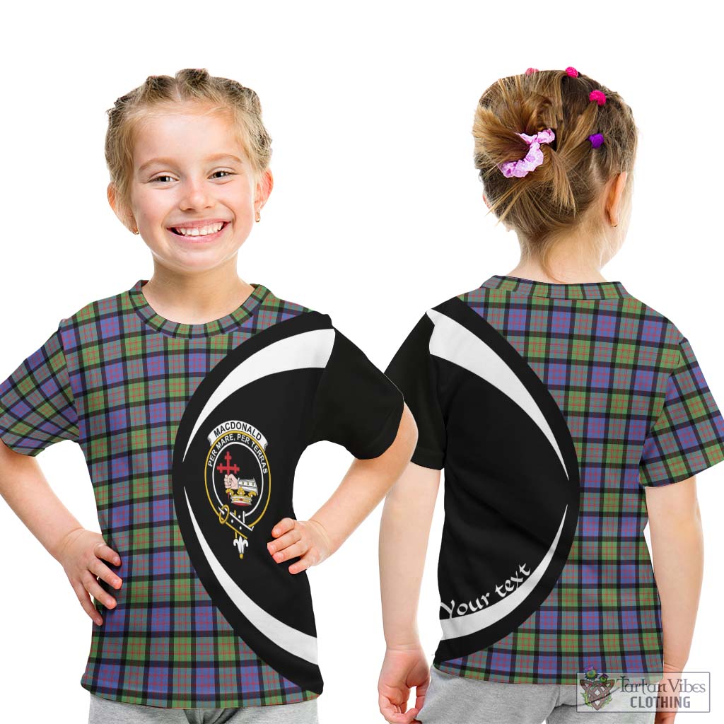 MacDonald Ancient Tartan Kid T-Shirt with Family Crest Circle Style - Tartan Vibes Clothing