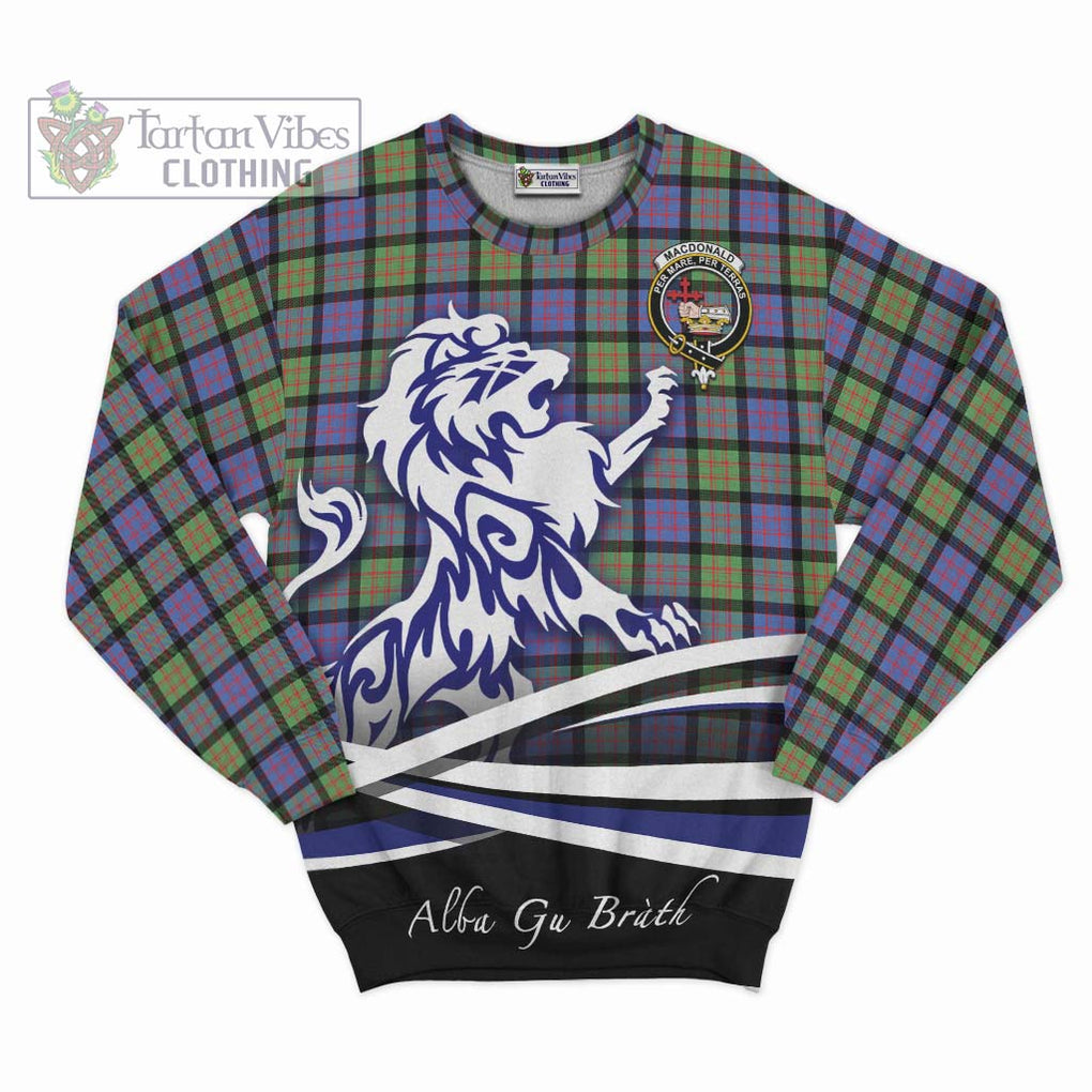 MacDonald Ancient Tartan Sweatshirt with Alba Gu Brath Regal Lion Emblem - Tartanvibesclothing Shop