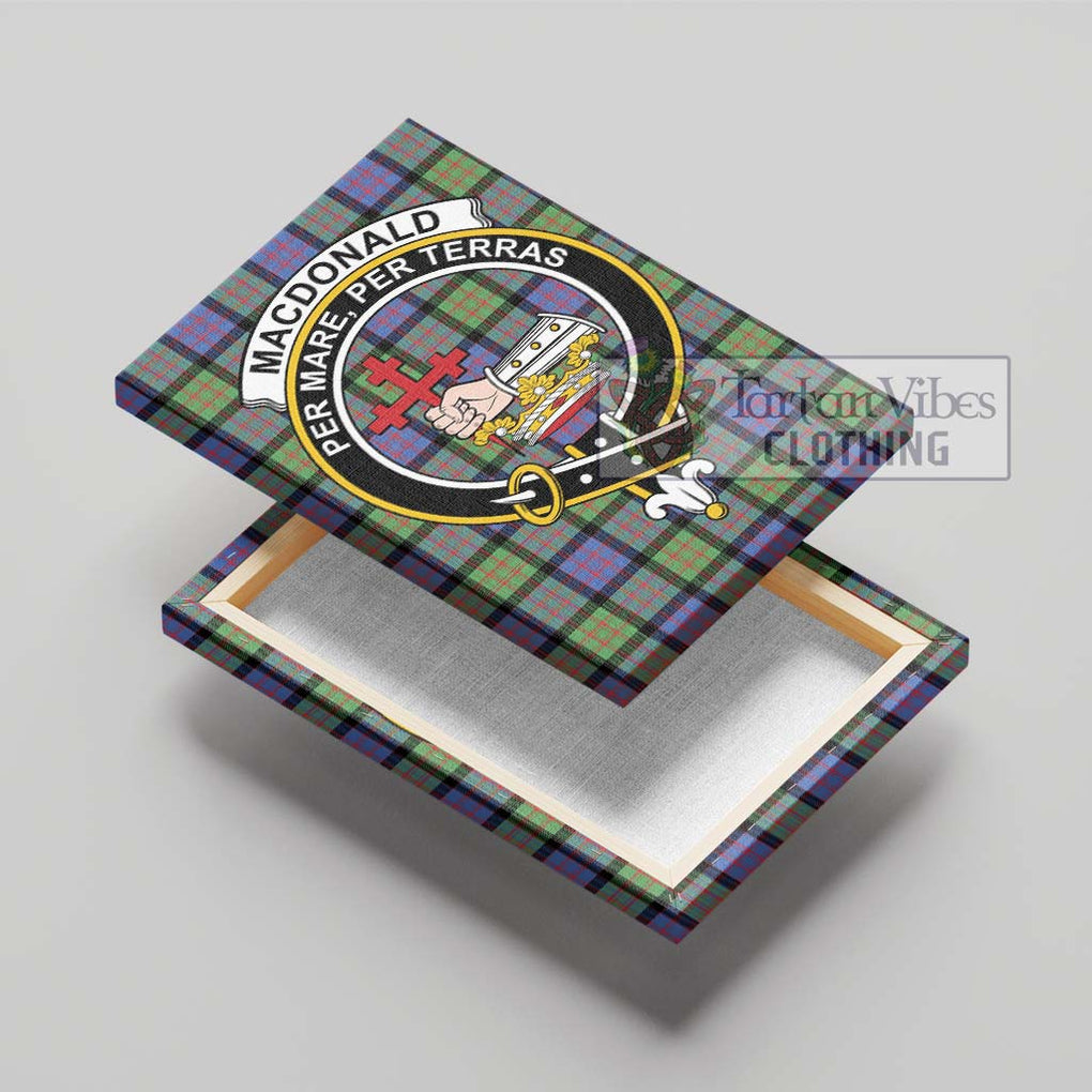 MacDonald Ancient Tartan Canvas Print Wall Art with Family Crest - Tartan Vibes Clothing