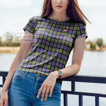 MacDonald Ancient Tartan Cotton T-Shirt with Family Crest