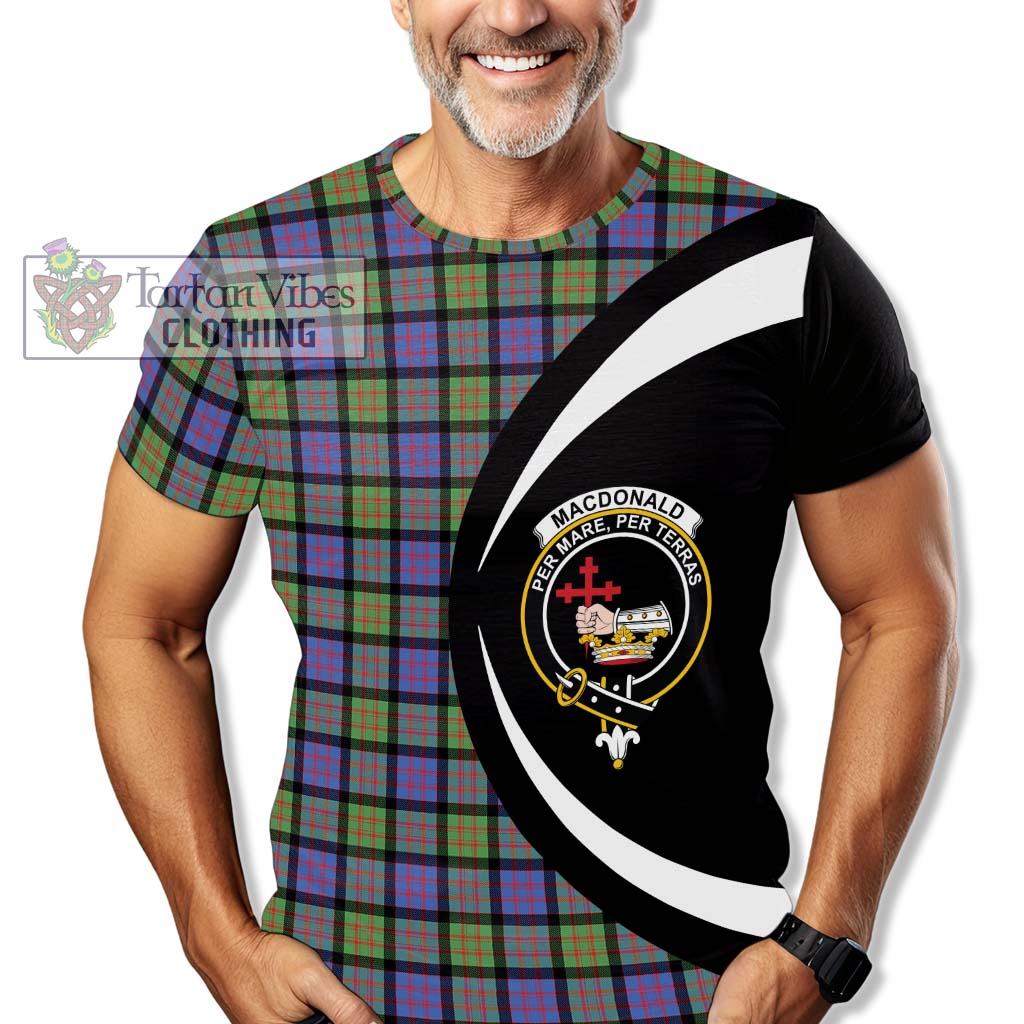 Tartan Vibes Clothing MacDonald Ancient Tartan T-Shirt with Family Crest Circle Style