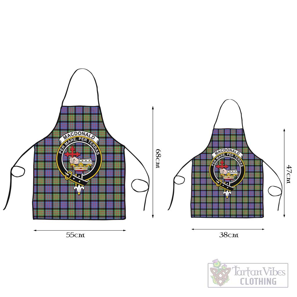 MacDonald Ancient Tartan Apron with Family Crest Black L 55x68 cm - Tartan Vibes Clothing