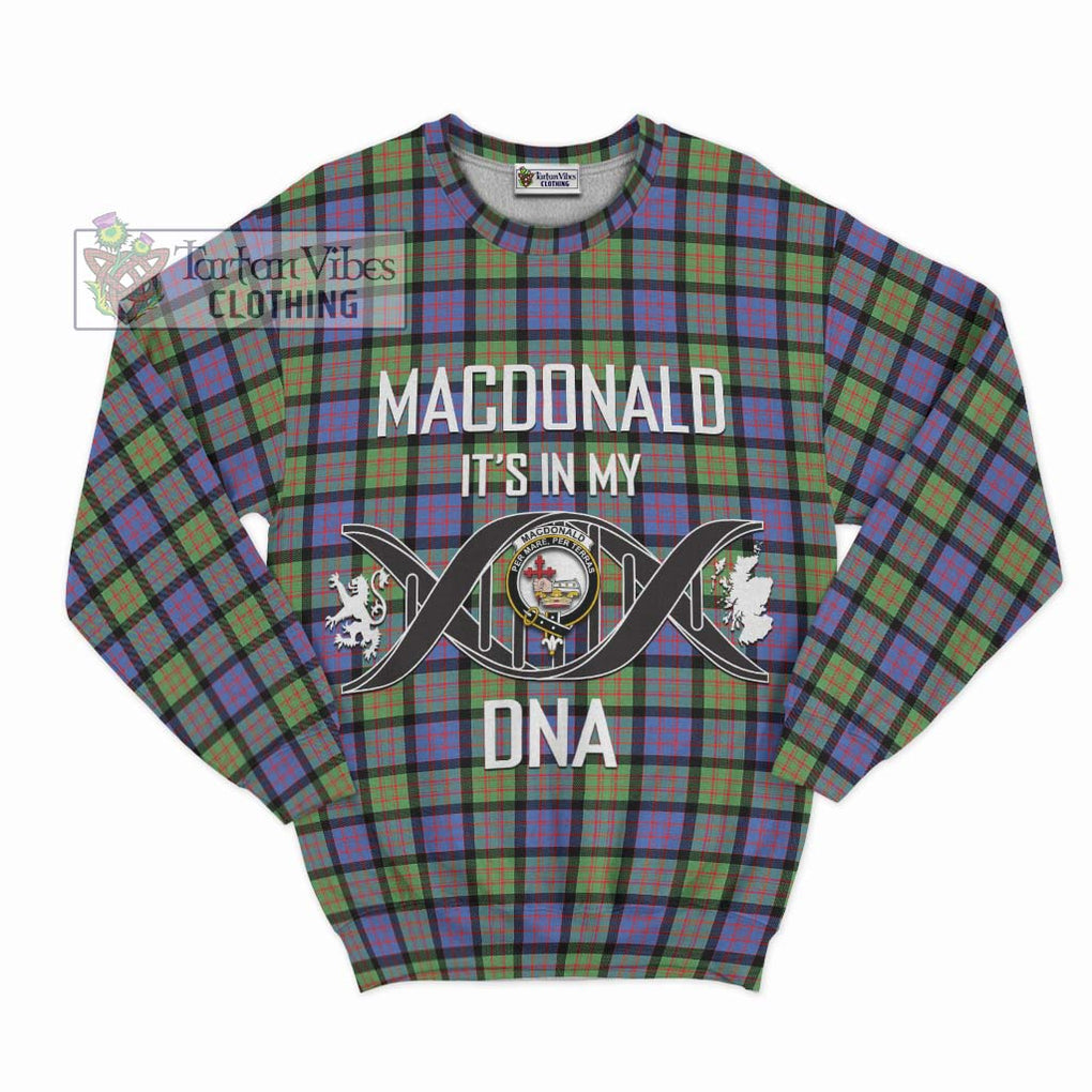 MacDonald Ancient Tartan Sweatshirt with Family Crest DNA In Me Style - Tartanvibesclothing Shop