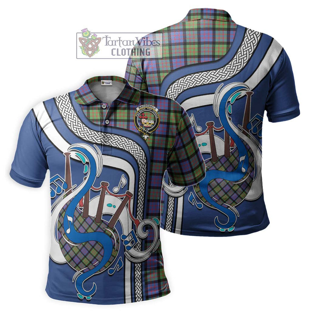 Tartan Vibes Clothing MacDonald Ancient Tartan Polo Shirt with Epic Bagpipe Style