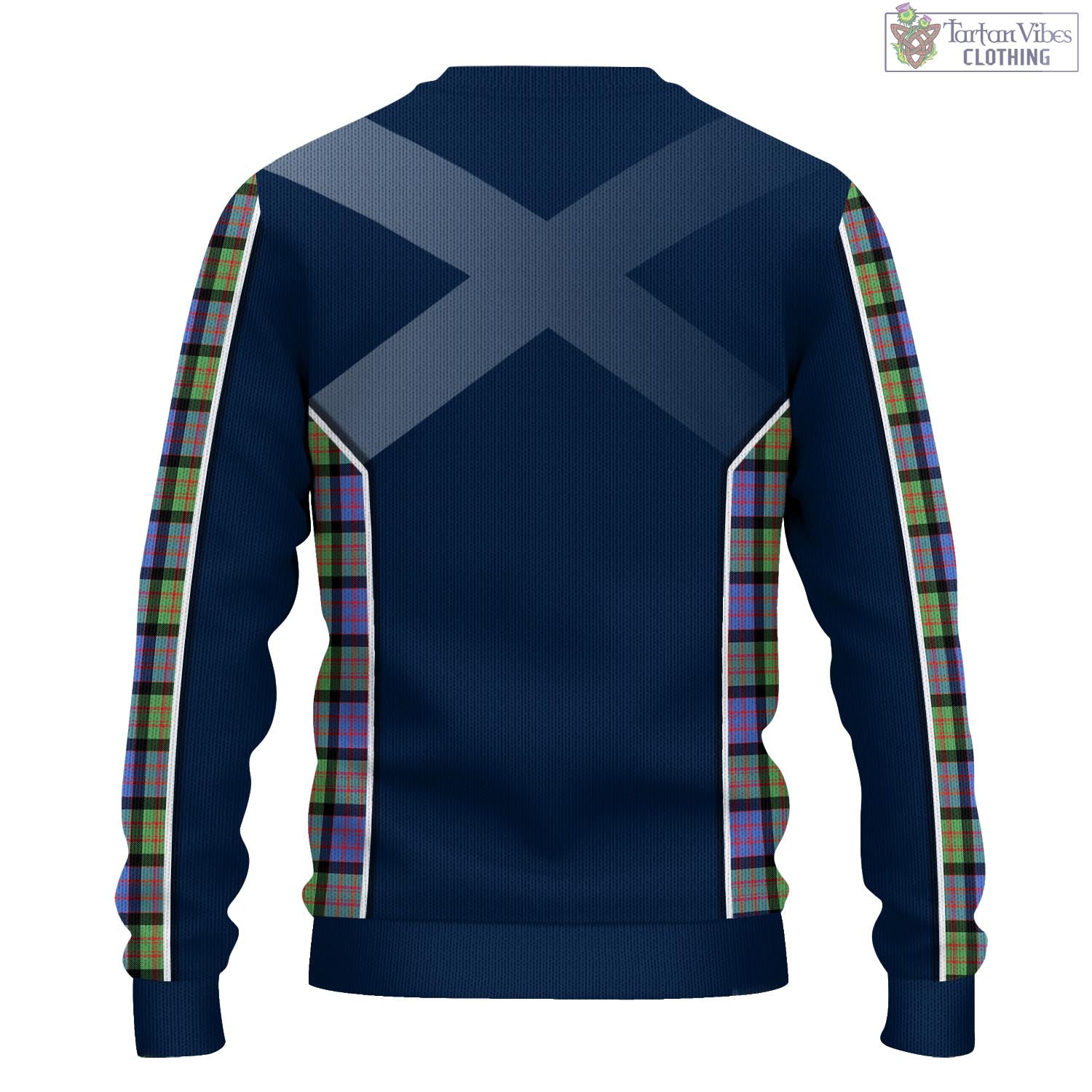 Tartan Vibes Clothing MacDonald Ancient Tartan Knitted Sweatshirt with Family Crest and Scottish Thistle Vibes Sport Style