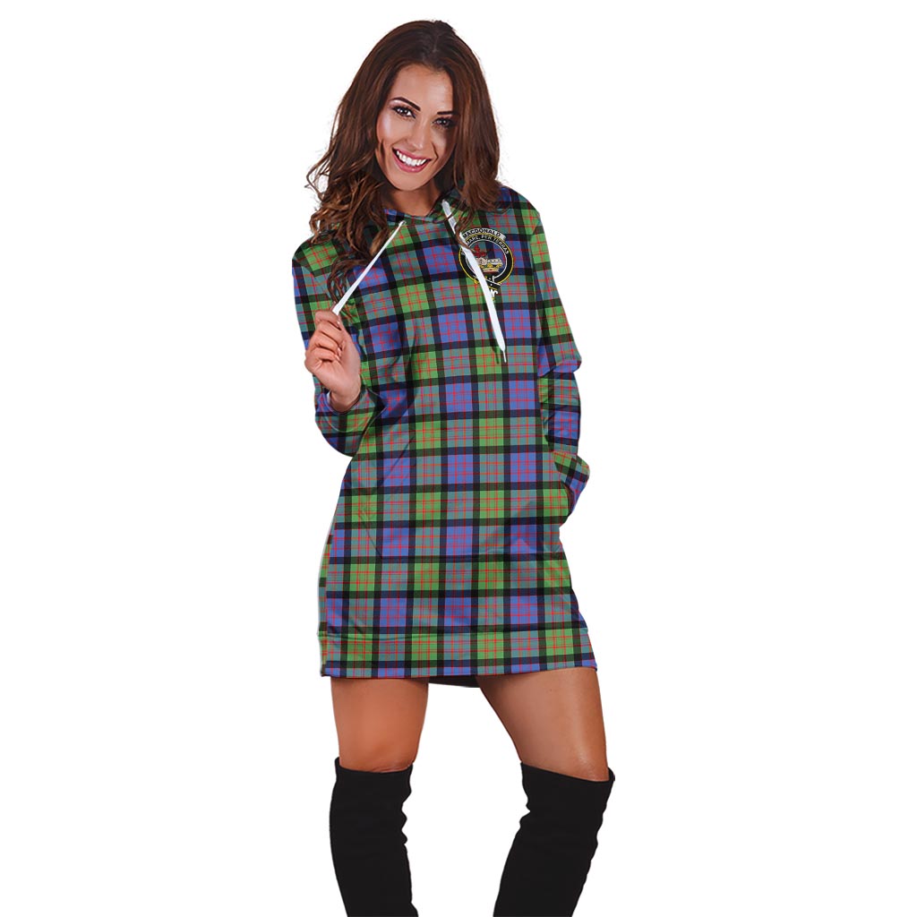 MacDonald Ancient Tartan Hoodie Dress with Family Crest - Tartan Vibes Clothing