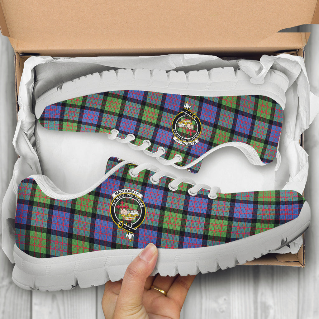 MacDonald Ancient Tartan Sneakers with Family Crest - Tartan Vibes Clothing