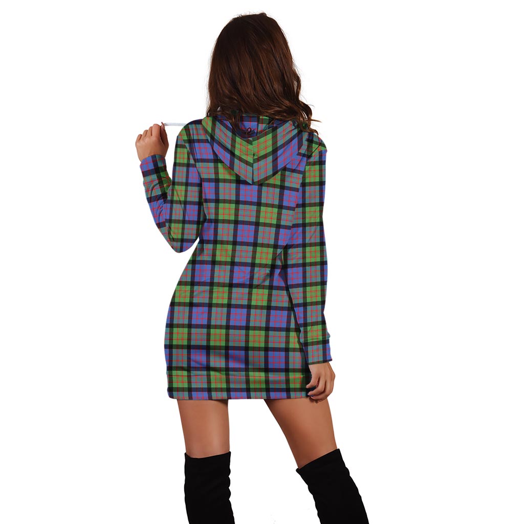 MacDonald Ancient Tartan Hoodie Dress with Family Crest - Tartan Vibes Clothing