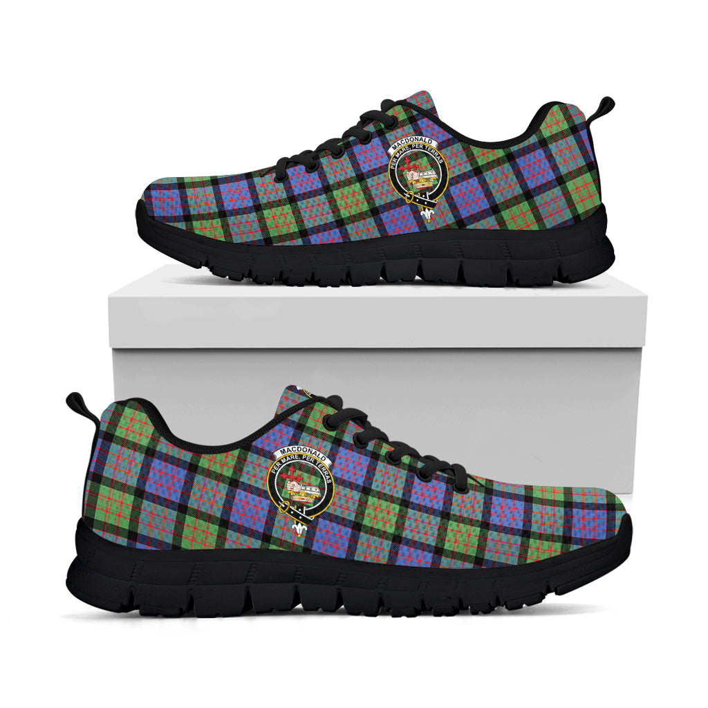 MacDonald Ancient Tartan Sneakers with Family Crest - Tartan Vibes Clothing