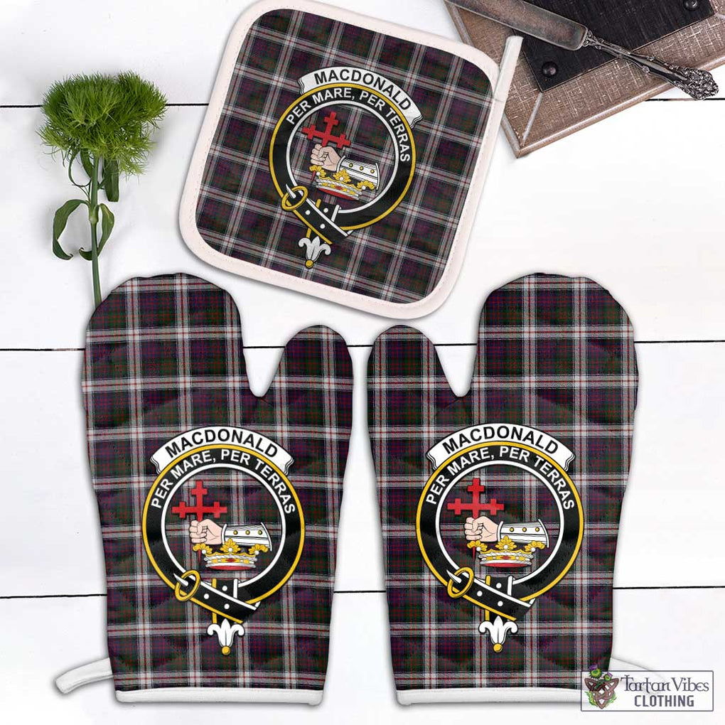 MacDonald Dress Tartan Combo Oven Mitt & Pot-Holder with Family Crest Combo 1 Oven Mitt & 1 Pot-Holder White - Tartan Vibes Clothing