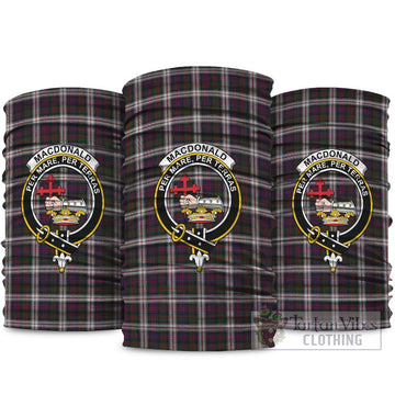 MacDonald Dress Tartan Neck Gaiters, Tartan Bandanas, Tartan Head Band with Family Crest