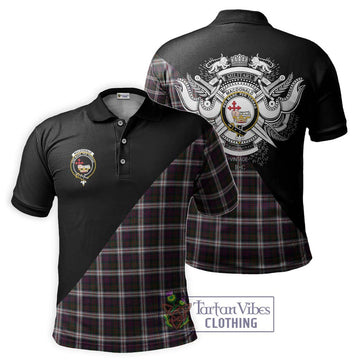 MacDonald Dress Tartan Polo Shirt with Family Crest and Military Logo Style