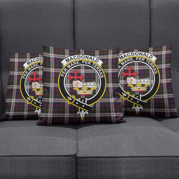 MacDonald Dress Tartan Pillow Cover with Family Crest