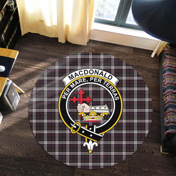 MacDonald Dress Tartan Round Rug with Family Crest