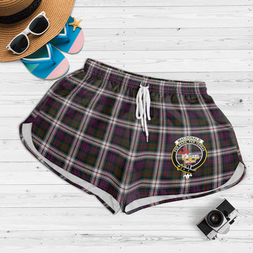 MacDonald Dress Tartan Womens Shorts with Family Crest