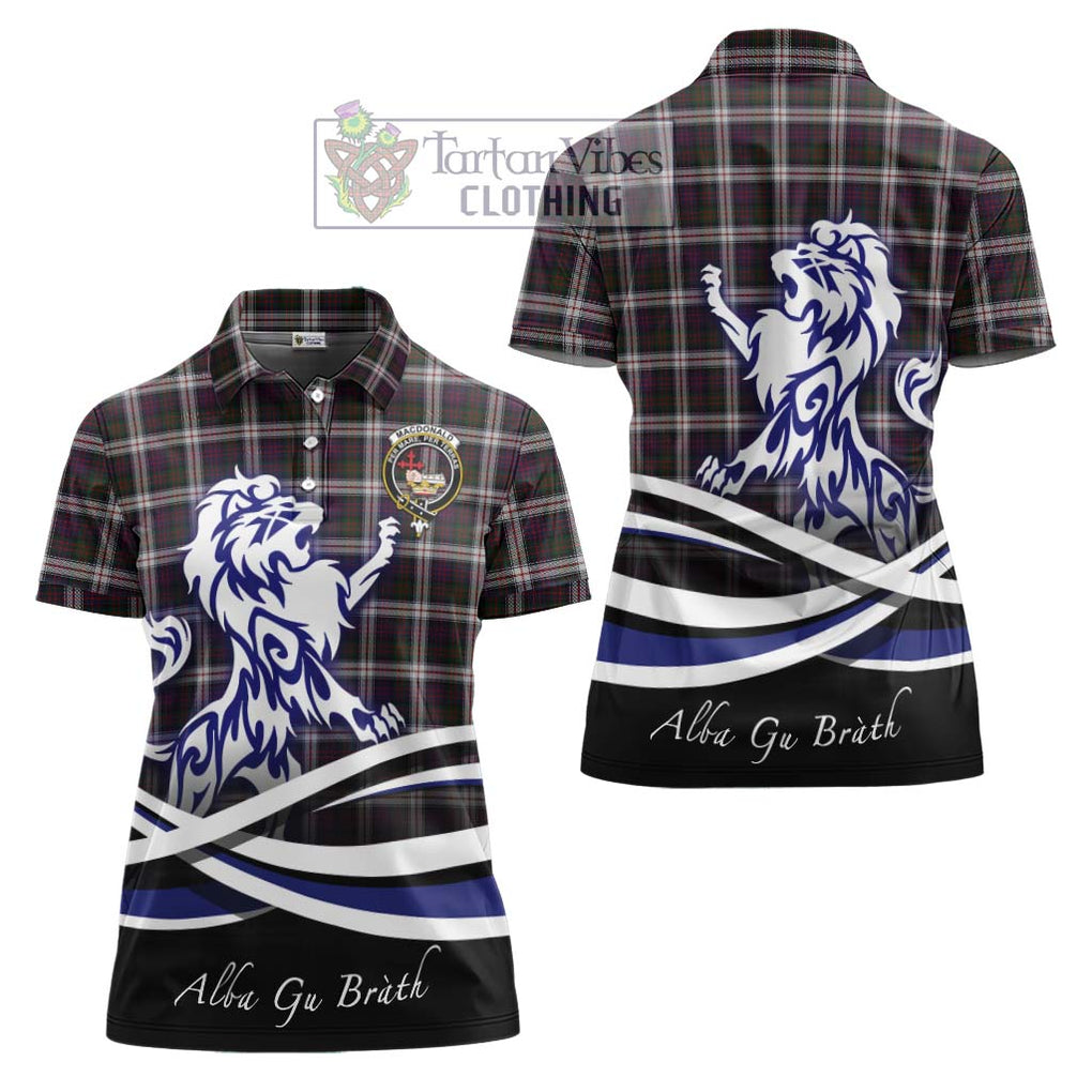 MacDonald Dress Tartan Women's Polo Shirt with Alba Gu Brath Regal Lion Emblem Women - Tartanvibesclothing Shop