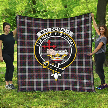 MacDonald Dress Tartan Quilt with Family Crest