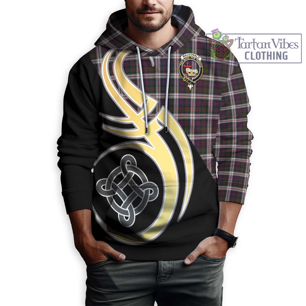 MacDonald Dress Tartan Hoodie with Family Crest and Celtic Symbol Style Zip Hoodie - Tartan Vibes Clothing