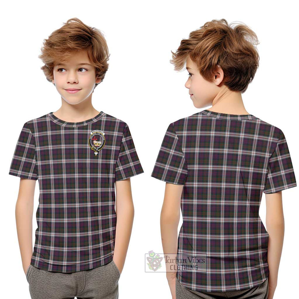 MacDonald Dress Tartan Kid T-Shirt with Family Crest Youth XL Size14 - Tartanvibesclothing Shop