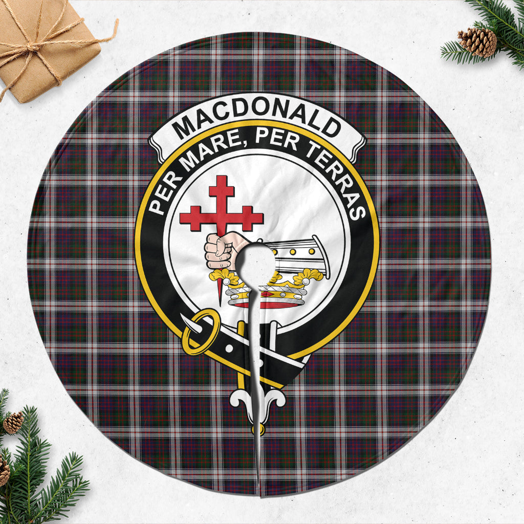 MacDonald Dress Tartan Christmas Tree Skirt with Family Crest - Tartanvibesclothing