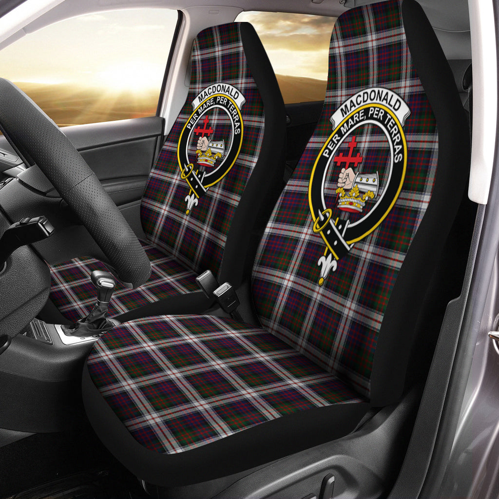 MacDonald Dress Tartan Car Seat Cover with Family Crest One Size - Tartanvibesclothing