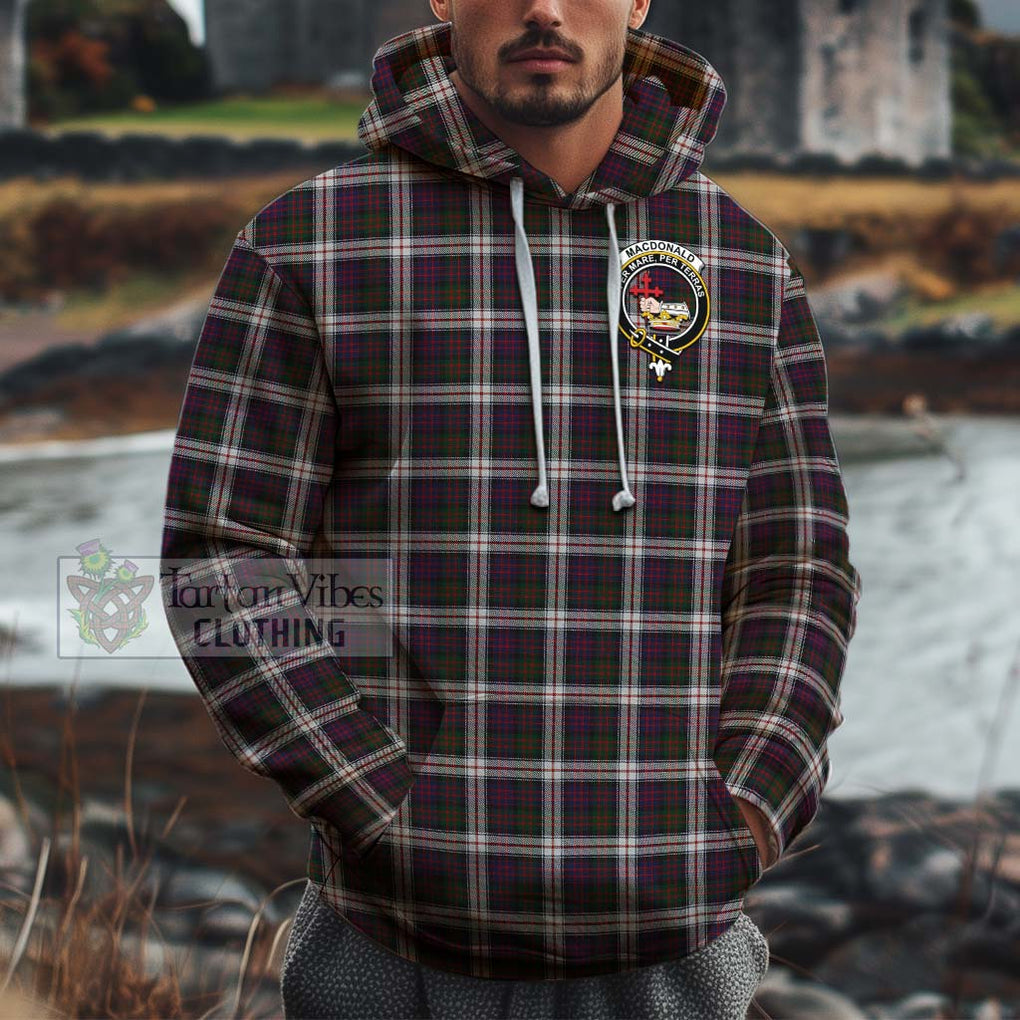 MacDonald Dress Tartan Cotton Hoodie with Family Crest Pullover Hoodie XS - Tartan Vibes Clothing