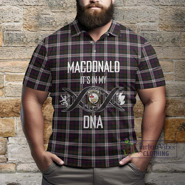 MacDonald Dress Tartan Polo Shirt with Family Crest DNA In Me Style