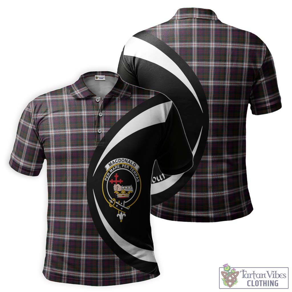 MacDonald Dress Tartan Men's Polo Shirt with Family Crest Circle Style Kid - Tartan Vibes Clothing