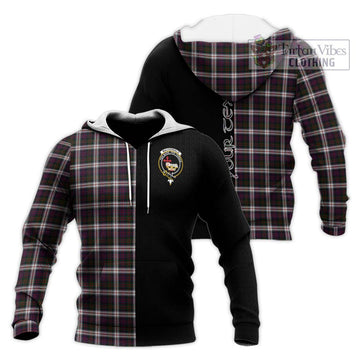 MacDonald Dress Tartan Knitted Hoodie with Family Crest and Half Of Me Style