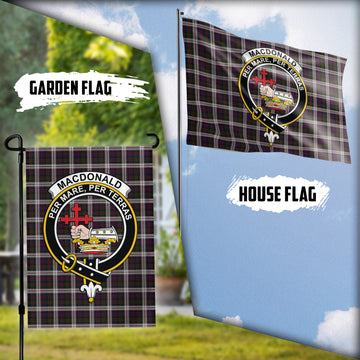 MacDonald Dress Tartan Flag with Family Crest