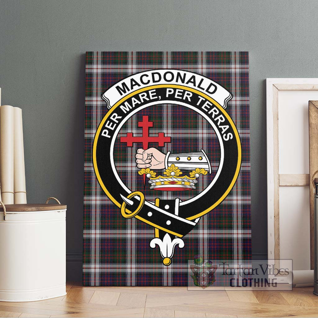 MacDonald Dress Tartan Canvas Print Wall Art with Family Crest Without Frame - Tartan Vibes Clothing