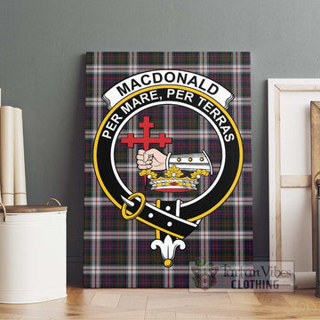 MacDonald Dress Tartan Canvas Print Wall Art with Family Crest