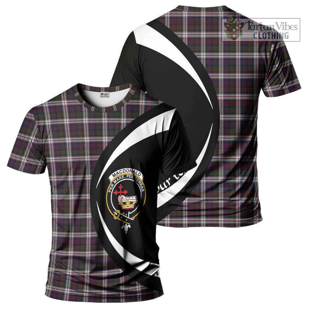 Tartan Vibes Clothing MacDonald Dress Tartan T-Shirt with Family Crest Circle Style