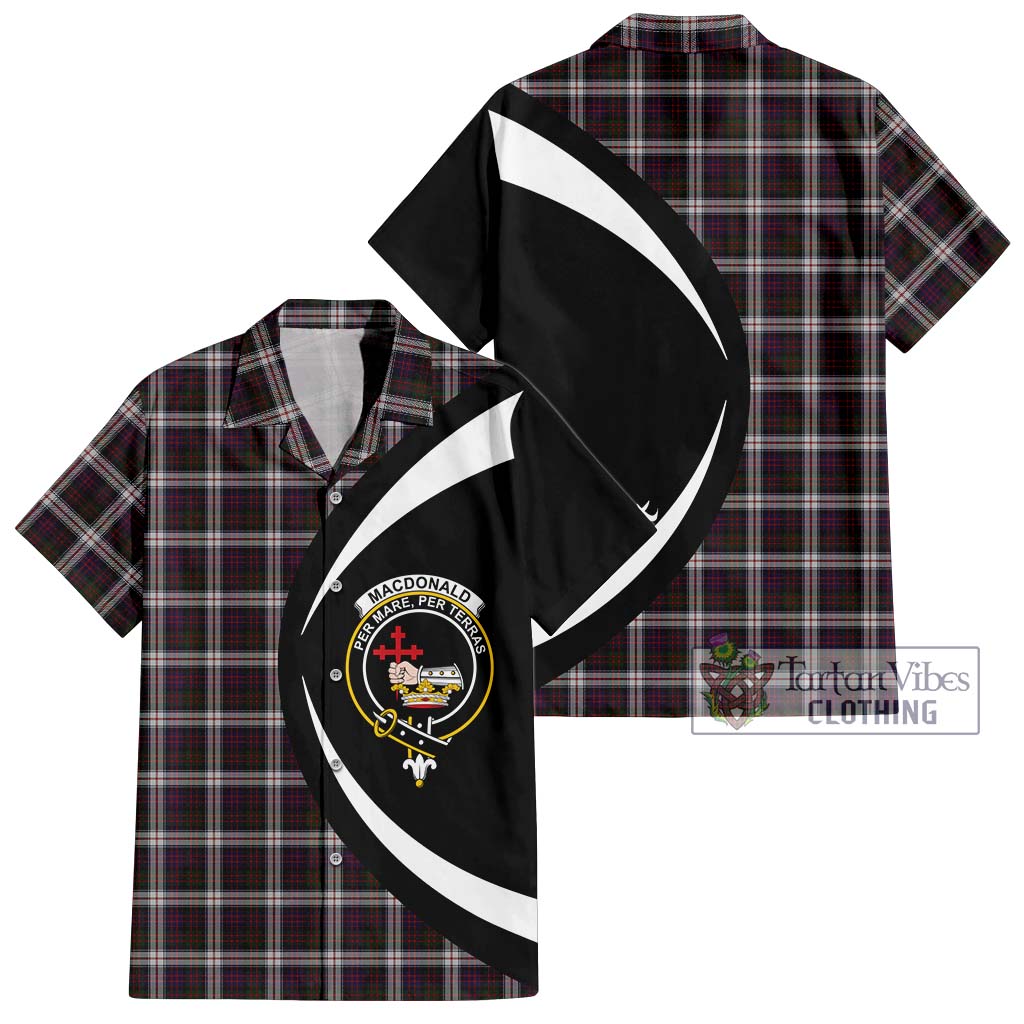 MacDonald Dress Tartan Short Sleeve Button Up with Family Crest Circle Style Kid - Tartan Vibes Clothing