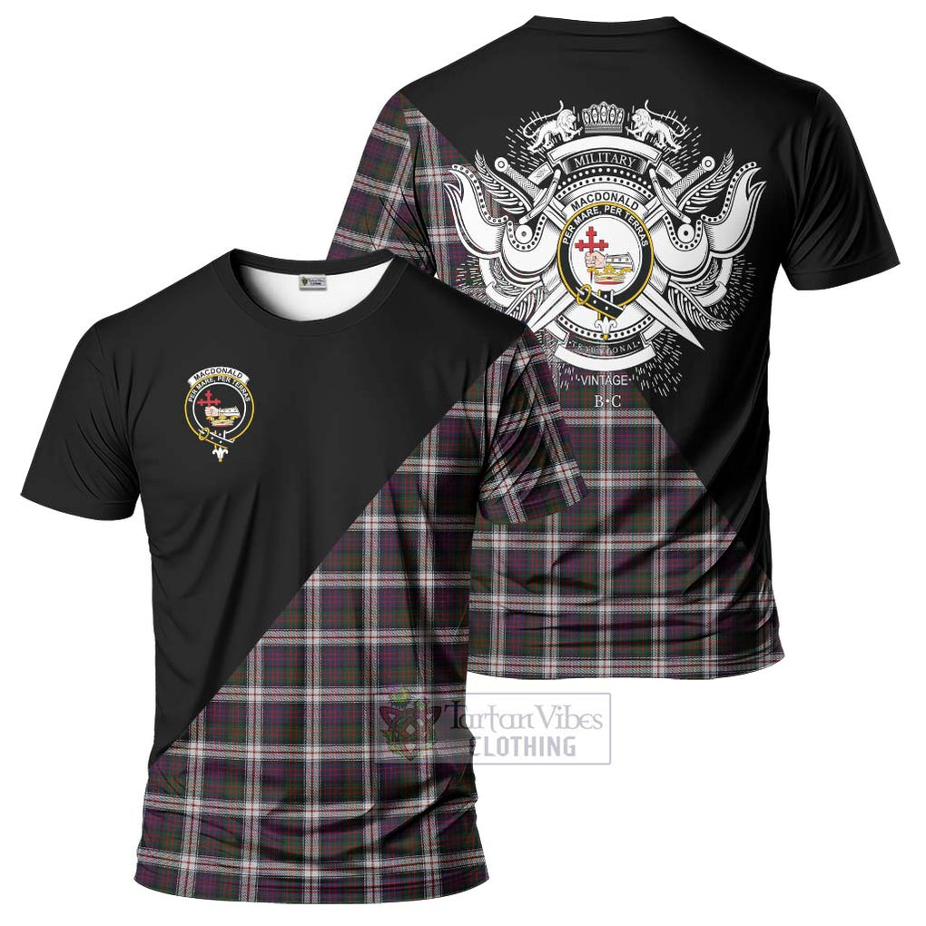 MacDonald Dress Tartan T-Shirt with Family Crest and Military Logo Style Kid's Shirt - Tartanvibesclothing Shop