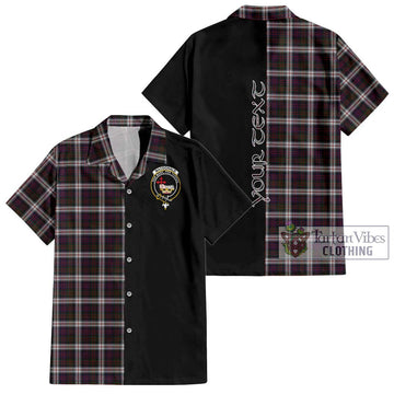 MacDonald Dress Tartan Short Sleeve Button Shirt with Family Crest and Half Of Me Style