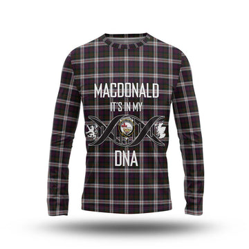 MacDonald Dress Tartan Long Sleeve T-Shirt with Family Crest DNA In Me Style