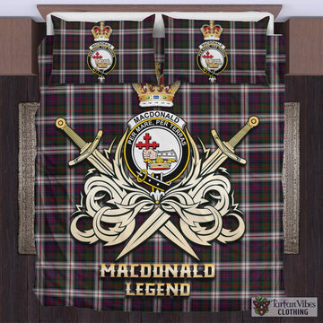 MacDonald Dress Tartan Bedding Set with Clan Crest and the Golden Sword of Courageous Legacy