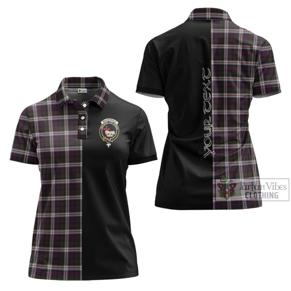 MacDonald Dress Tartan Women's Polo Shirt with Family Crest and Half Of Me Style Women - Tartanvibesclothing Shop