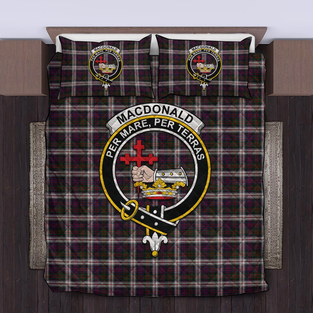 MacDonald Dress Tartan Quilt Bed Set with Family Crest Twin - Tartan Vibes Clothing