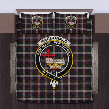 MacDonald Dress Tartan Quilt Bed Set with Family Crest