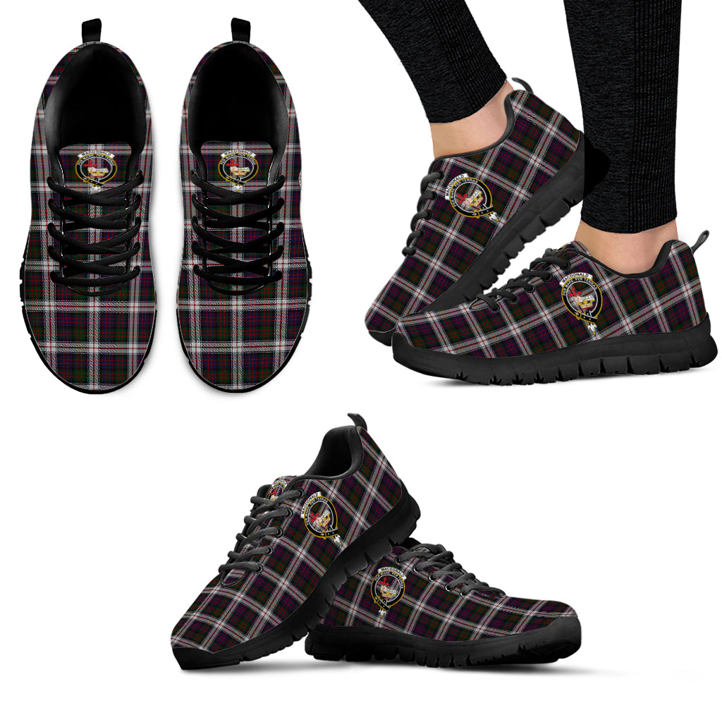 MacDonald Dress Tartan Sneakers with Family Crest - Tartan Vibes Clothing