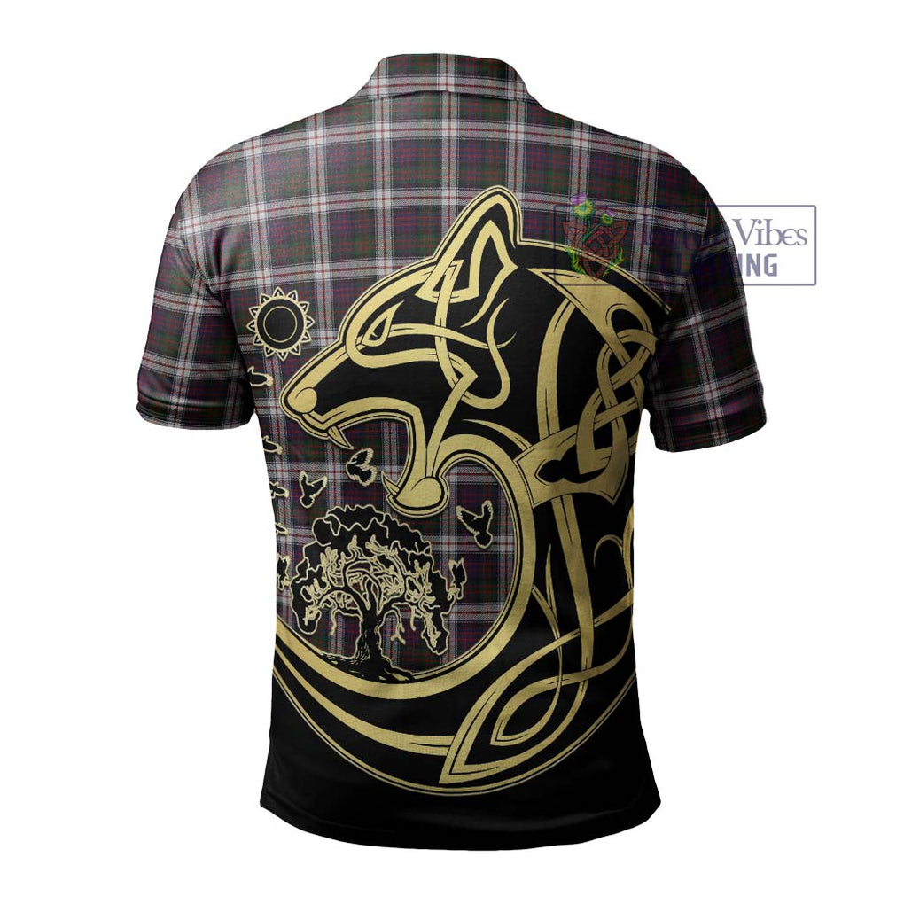 MacDonald Dress Tartan Polo Shirt with Family Crest Celtic Wolf Style - Tartanvibesclothing Shop