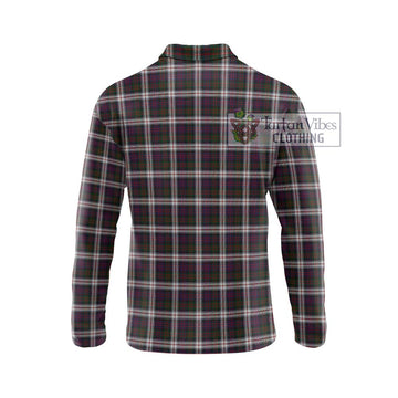 MacDonald Dress Tartan Long Sleeve Polo Shirt with Family Crest DNA In Me Style